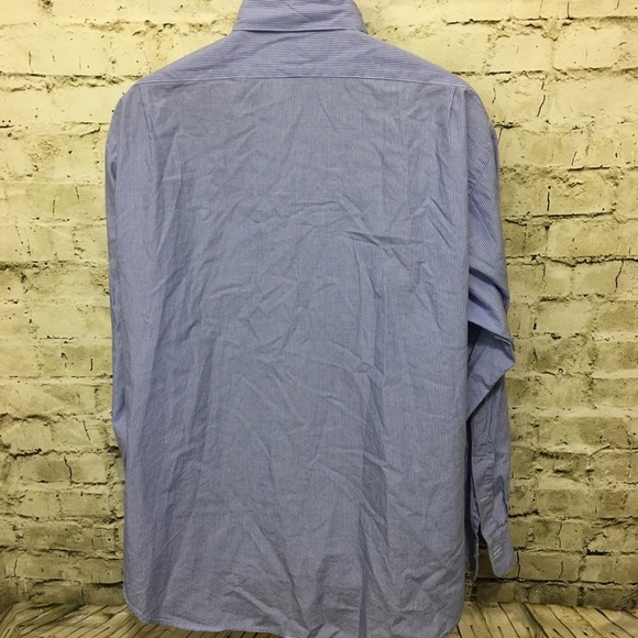 Lauren Ralph Lauren Blue Striped Dress Shirt - Picture 3 of 4